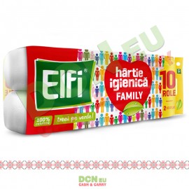 ELFI HARTIE IGIENICA 10ROLE 2STRATURI FAMILY 