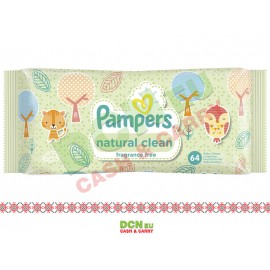 microscopic Donkey hobby PAMPERS SERVETELE UMEDE 64BUC NATURAL CLEAN