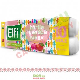 ELFI HARTIE IGIENICA 10ROLE 3STRATURI FAMILY 