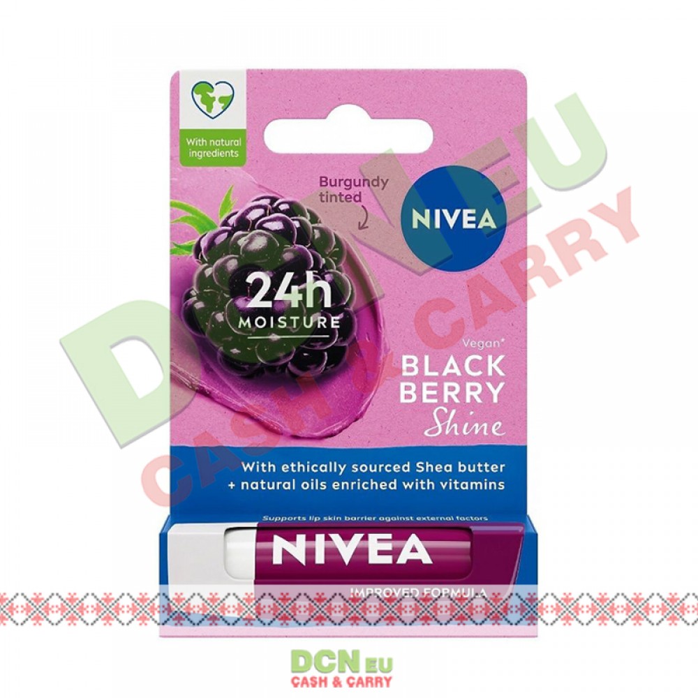 NIVEA LIP CARE 4.8G BLACKBERRY SHINE