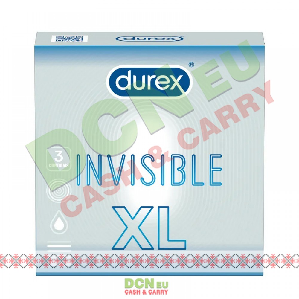 DUREX PREZERVATIVE 3BUC/SET INVISIBLE XL