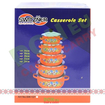 SWITZNER SET GATIT 10 PCS EMAILATE COLOR 16,18,20,22,24CM SW-127