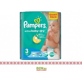 PAMPERS NEW GIANT PACK NR3 4-9/6-10KG 90BUC