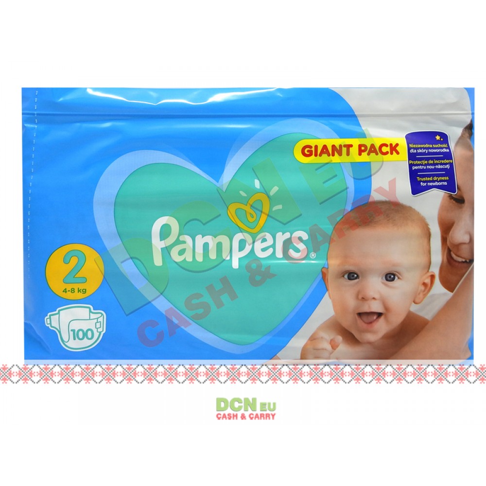 PAMPERS NEW GIANT NR.2 MINI 3-6/4-8KG 100BUC