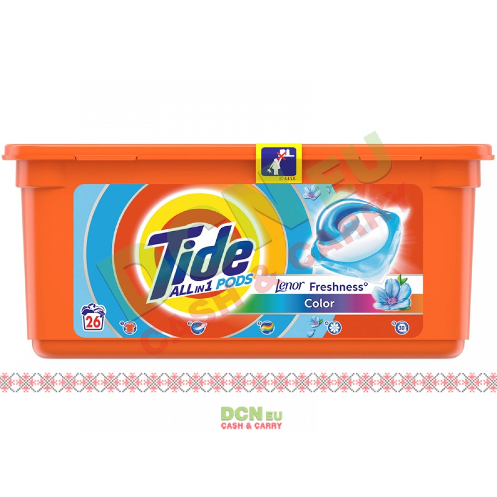 TIDE DETERGENT CAPSULE 26BUC 3 IN 1 PODS LENOR SCENT TOUCH