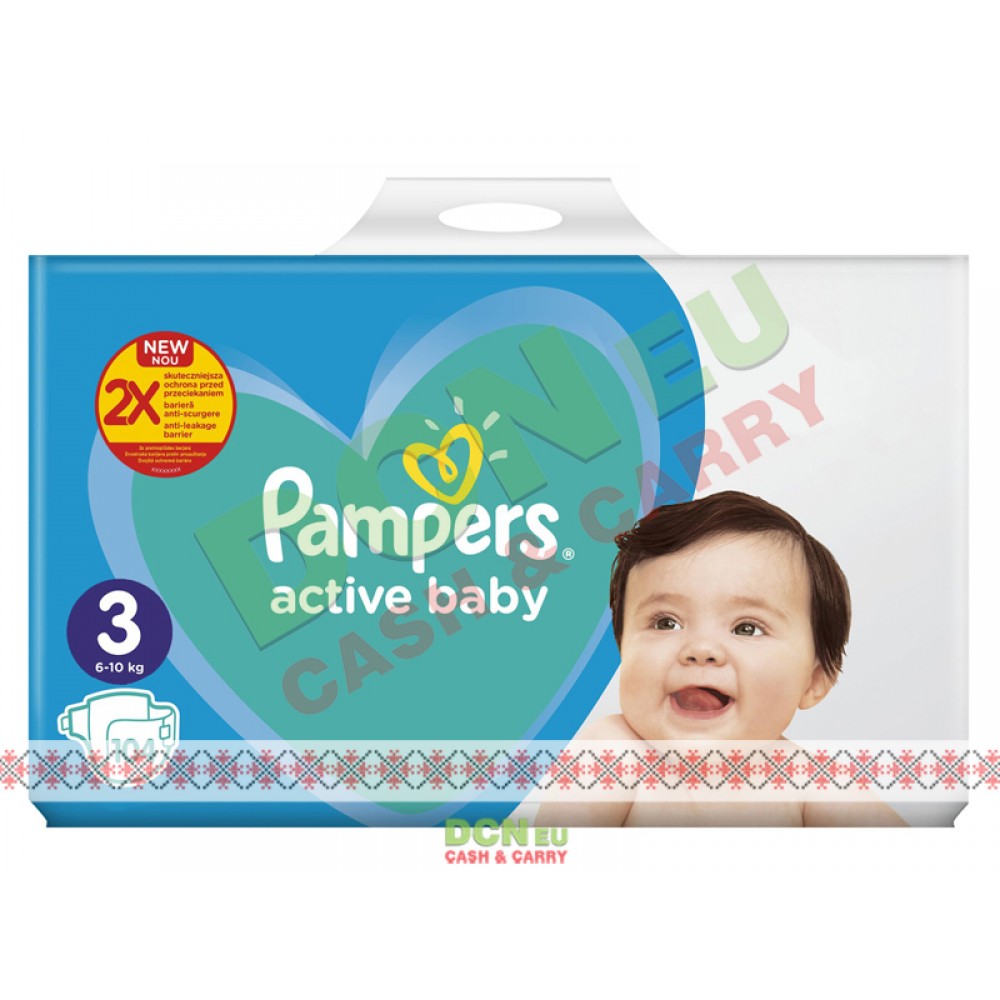 PAMPERS ACTIVE BABY NR.3 6-10 KG 104BUC GP