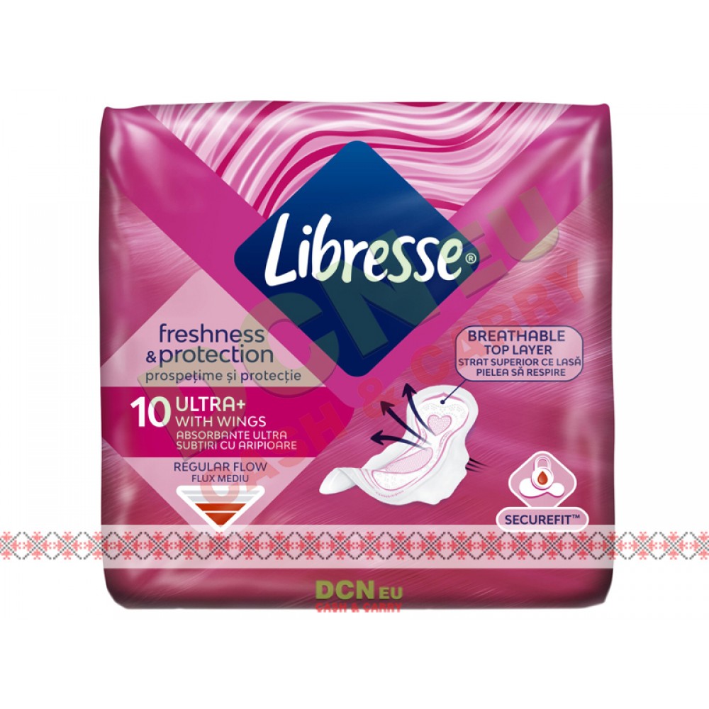 LIBRESSE ABSORBANTE 10BUC ULTRA+ WITH WINGS
